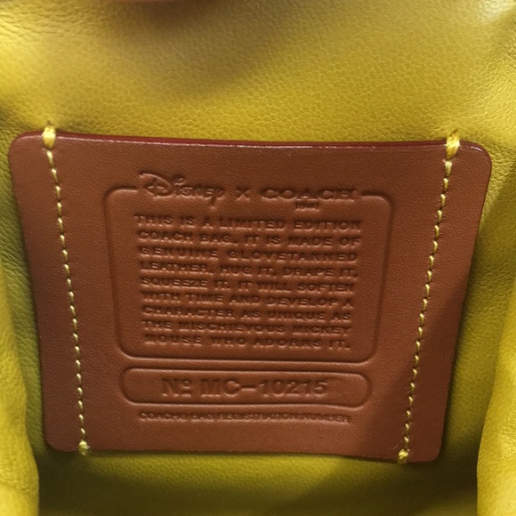 Disney x COACH Mickey Mouse Brown Leather Mini Bag - Picture 8 of 8